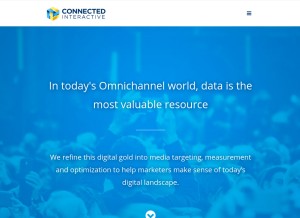 How connectedinteractive.com looks like on a tablet such as an iPad.