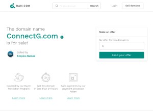 How connectg.com looks like on a tablet such as an iPad.
