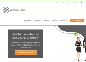 How connectyourcare.com looks like on a tablet such as an iPad.