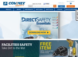 How conney.com looks like on a tablet such as an iPad.