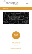 How conscious.net looks like on a mobile device such as an iPhone.