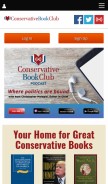 How conservativebookclub.com looks like on a mobile device such as an iPhone.