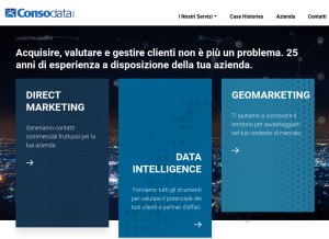 How consodata.it looks like on a tablet such as an iPad.