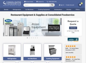 How consolidatedfoodservice.com looks like on a tablet such as an iPad.