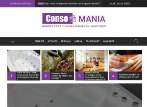How consomania.com looks like on a tablet such as an iPad.