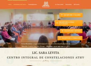 How constelacionesathy.com looks like on a tablet such as an iPad.