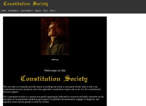 How constitution.org looks like on a tablet such as an iPad.