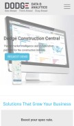 How construction.com looks like on a mobile device such as an iPhone.