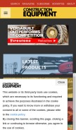 How constructionequipment.com looks like on a mobile device such as an iPhone.