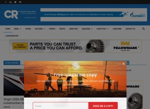 How constructionreviewonline.com looks like on a tablet such as an iPad.