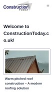 How constructiontoday.co.uk looks like on a mobile device such as an iPhone.