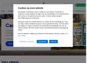 How consumentenbond.nl looks like on a tablet such as an iPad.