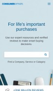 How consumeraffairs.com looks like on a mobile device such as an iPhone.