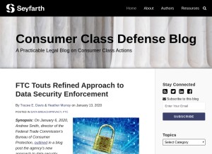 How consumerclassdefense.com looks like on a tablet such as an iPad.