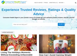 How consumerhealthdigest.com looks like on a tablet such as an iPad.