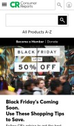 How consumerreports.org looks like on a mobile device such as an iPhone.