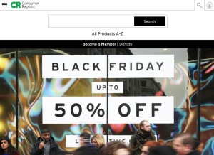How consumerreports.org looks like on a tablet such as an iPad.