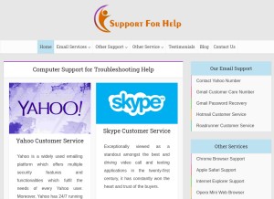 How contact-customer-support.net looks like on a tablet such as an iPad.