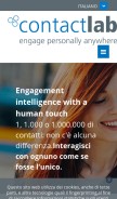 How contactlab.it looks like on a mobile device such as an iPhone.