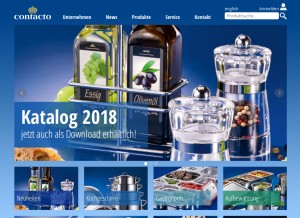 How contacto.de looks like on a tablet such as an iPad.