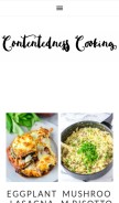 How contentednesscooking.com looks like on a mobile device such as an iPhone.