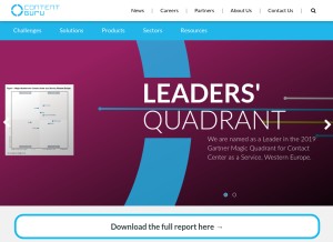 How contentguru.com looks like on a tablet such as an iPad.