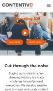 How contentive.com looks like on a mobile device such as an iPhone.