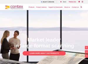 How contex.com looks like on a tablet such as an iPad.