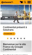 How continental.com looks like on a mobile device such as an iPhone.