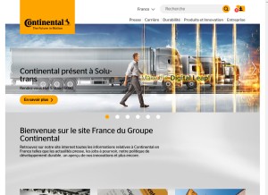 How continental.com looks like on a tablet such as an iPad.