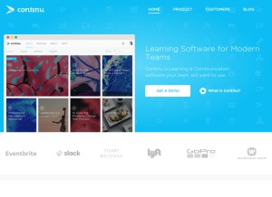 How continu.co looks like on a tablet such as an iPad.