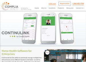 How continulink.com looks like on a tablet such as an iPad.