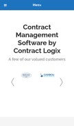 How contractlogix.com looks like on a mobile device such as an iPhone.