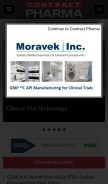 How contractpharma.com looks like on a mobile device such as an iPhone.