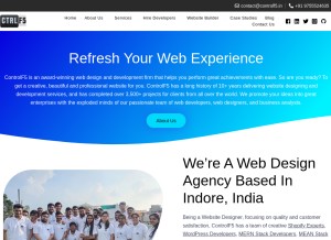 How controlf5.in looks like on a tablet such as an iPad.