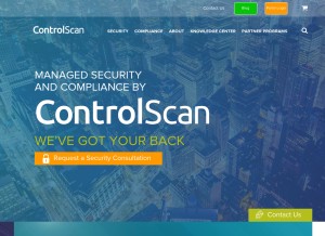 How controlscan.com looks like on a tablet such as an iPad.