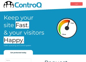How controq.com looks like on a tablet such as an iPad.