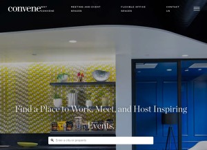 How convene.com looks like on a tablet such as an iPad.