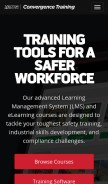 How convergencetraining.com looks like on a mobile device such as an iPhone.