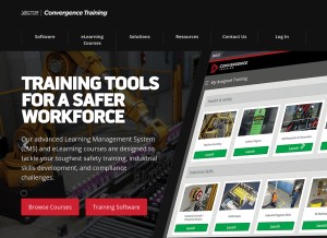 How convergencetraining.com looks like on a tablet such as an iPad.