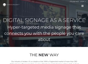 How convergent.com looks like on a tablet such as an iPad.