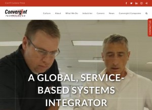 How convergint.com looks like on a tablet such as an iPad.