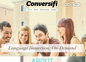 How conversifi.com looks like on a tablet such as an iPad.