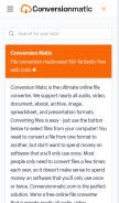 How conversionmatic.com looks like on a mobile device such as an iPhone.