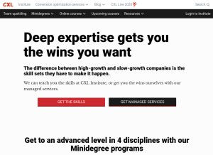 How conversionxl.com looks like on a tablet such as an iPad.