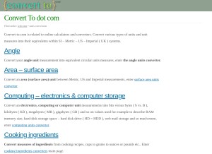 How convert-to.com looks like on a tablet such as an iPad.