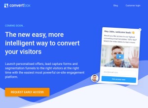 How convertbox.com looks like on a tablet such as an iPad.