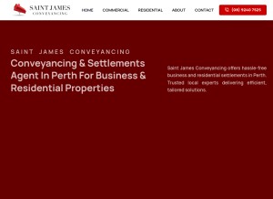 How conveyancerperth.com.au looks like on a tablet such as an iPad.