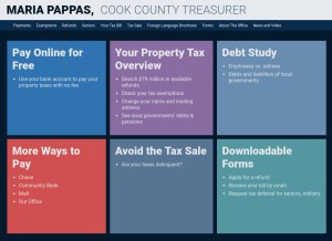 How cookcountytreasurer.com looks like on a tablet such as an iPad.