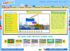 How cookie.com looks like on a tablet such as an iPad.